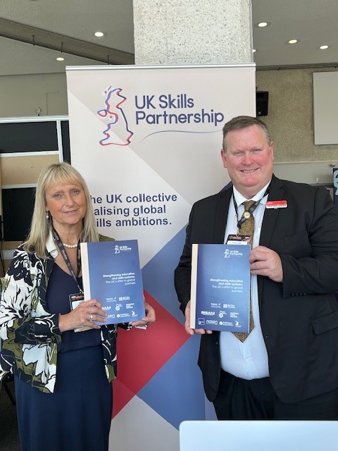 Jane Rexworthy and Jonathan Ledger at the Education World Forum 2024