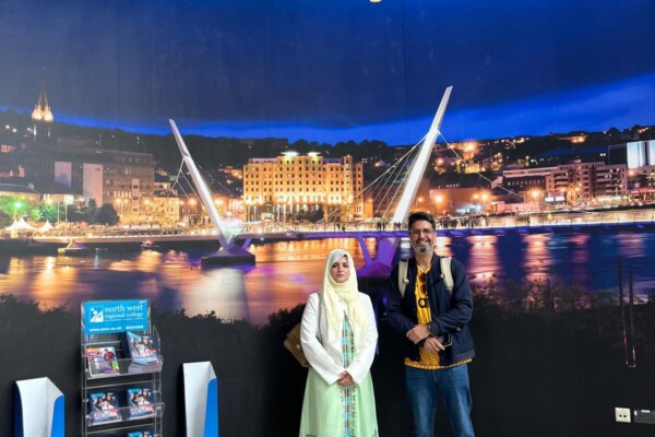 Bakhtawar Riaz and Nouman Nadeem taking part in a study trip to Northern Ireland on behalf of Pakistan’s Industry Advisory Task Group (IATG