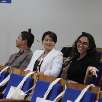 woman in the audience asking a question at the event at the CNPq headquarters